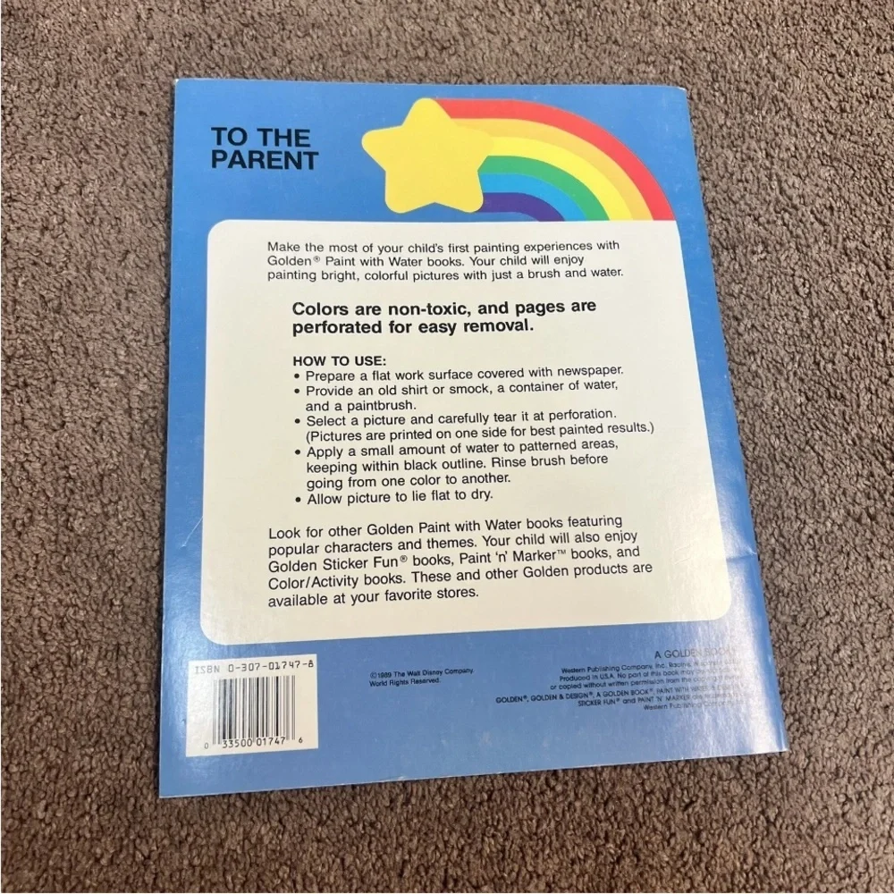 The Little Mermaid Paint with Water Book Vintage 90s book last one - Picture 5 of 5